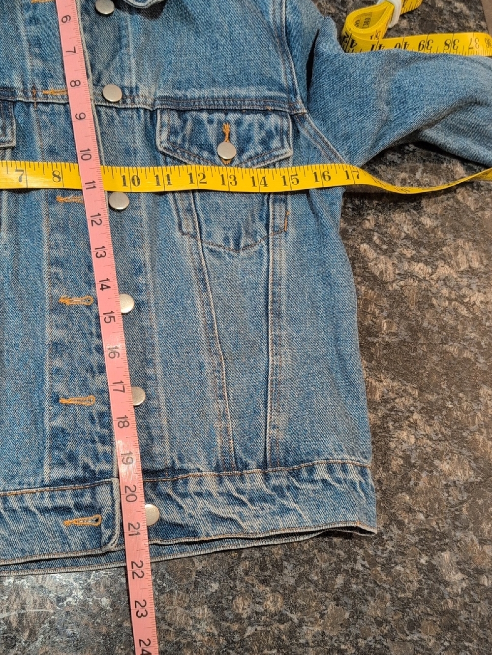 Honey Punch Medium Wash Embroidered Denim Jacket - Picture 5 of 6